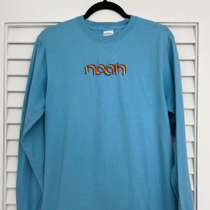 Noah NYC Rainbow embroidery long sleeve tee
